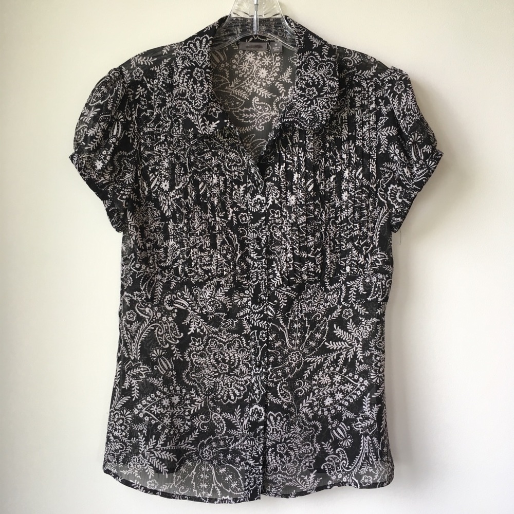 Apt 9 Sheer Blouse with Cap Sleeves with Camisole